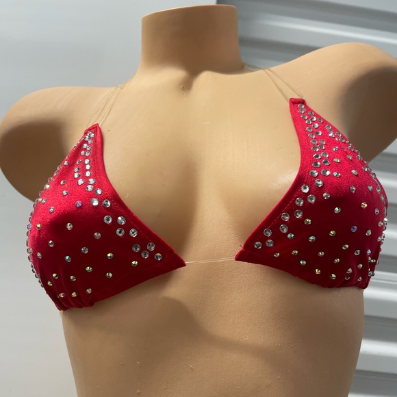 Red Rhinestone Bikini Set - Picture 7 of 11